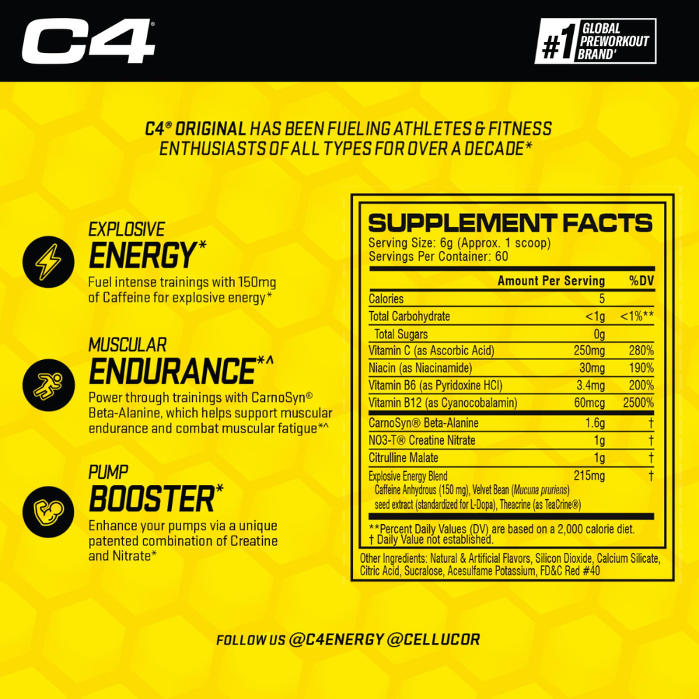 PREENTRENO C4 ORIGINAL - CELLUCOR