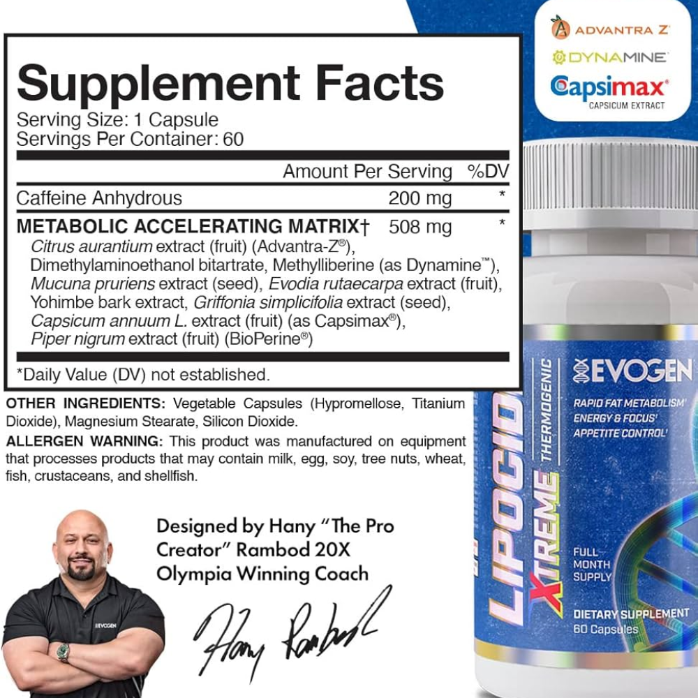 QUEMADOR DE GRASA AVANZADO LIPOCIDE EVOGEN 60 CAP – EVOGEN