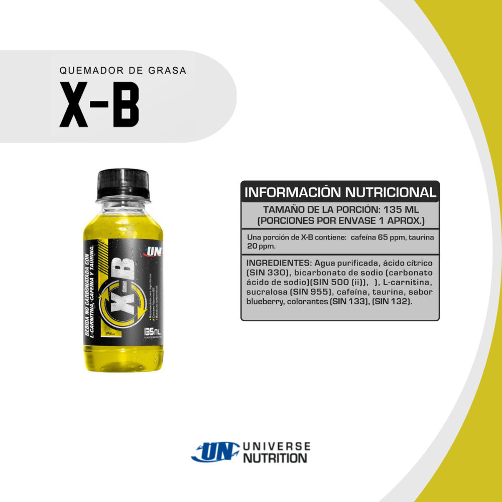 QUEMADOR DE GRASA XB UNIVERSE NUTRITION - 15 UNID.