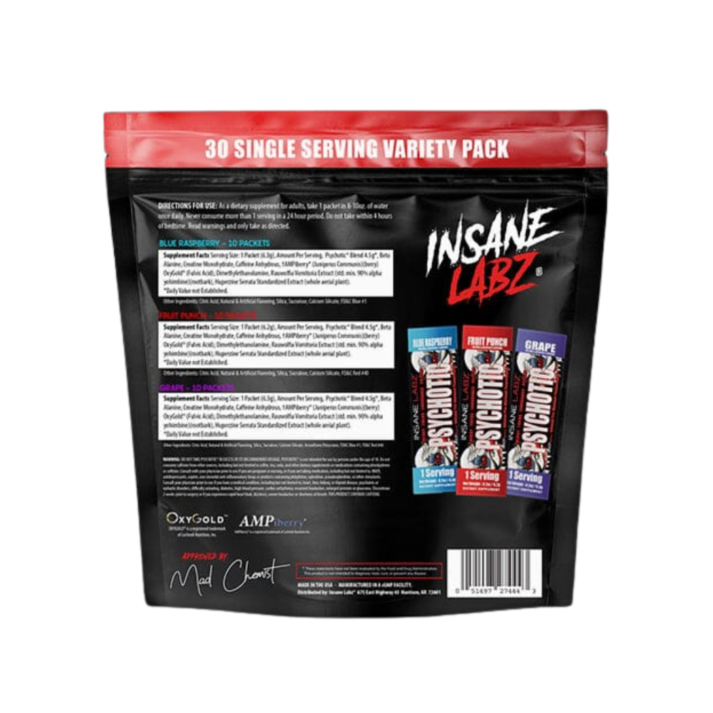 PSYCHOTIC BOLSA ROJO 30 PACKS - INSANE LABZ
