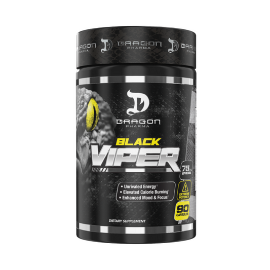 BLACK VIPER 90 CAP PARA QUEMAR GRASA Y AUMENTAR ENERGÍA –  DRAGON PHARMA