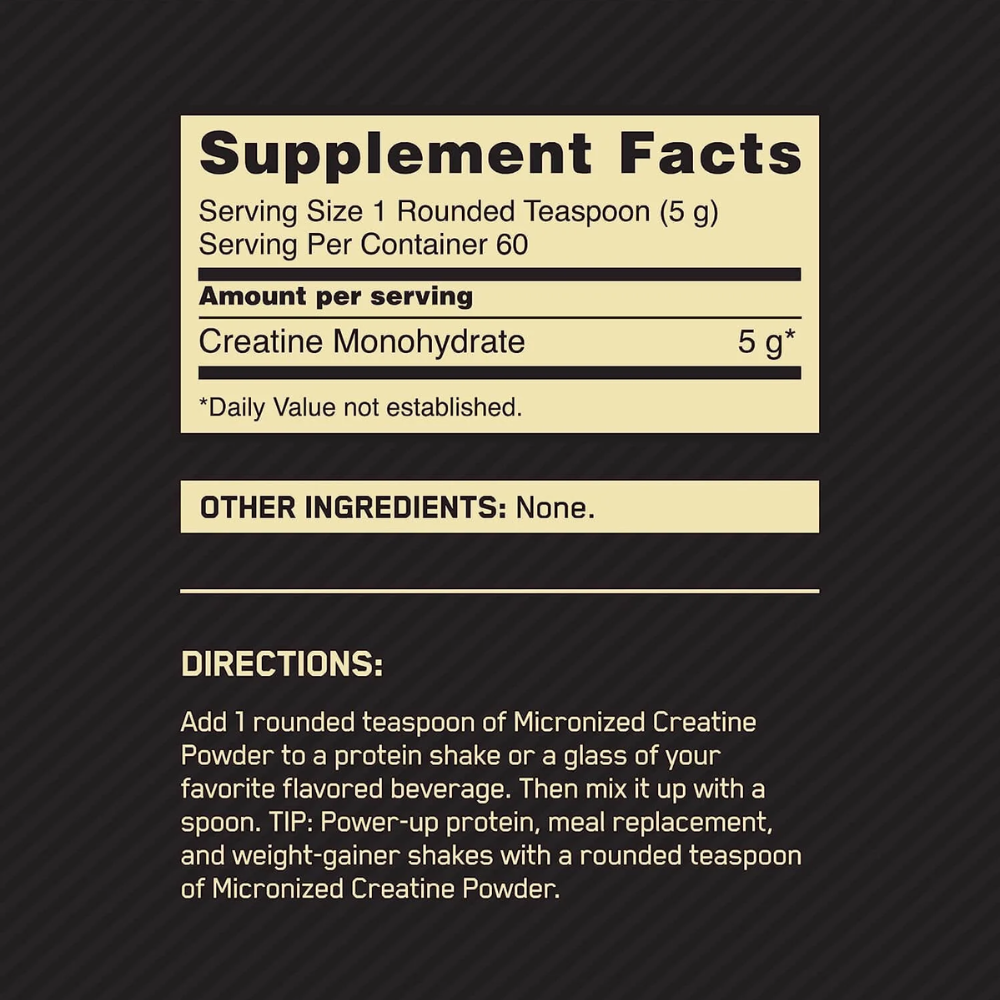 CREATINA MICRONIZADA - OPTIMUN NUTRITION