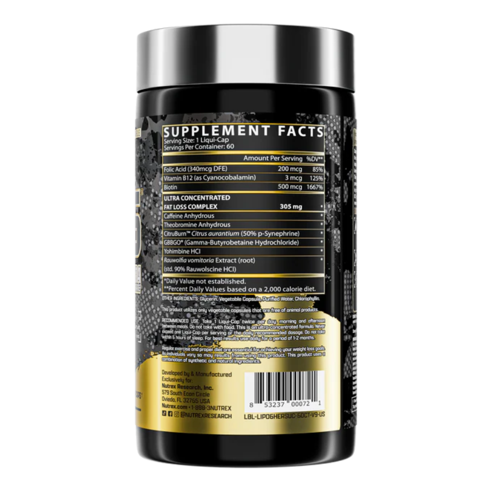 QUEMAGRASA MUJERES LIPO 6 HERS 60 CAP – NUTREX