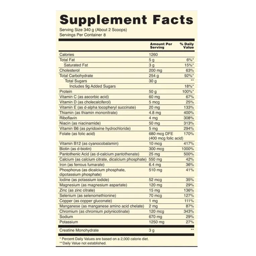 SERIOUS MASS - OPTIMUN NUTRITION